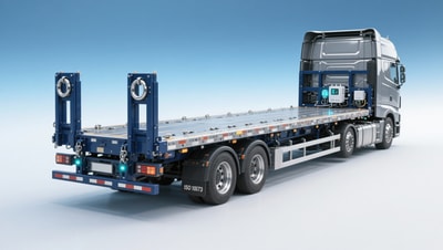 Which flatbed trailer supplier offers ISO-certified load-securing systems and real-time telematics integration for cross-border logistics?