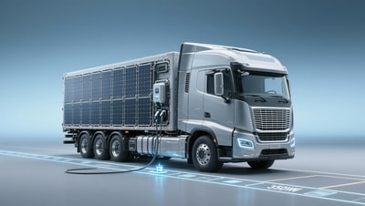 How commercial truck manufacturers with electric models balance battery range, payload, and charging infrastructure in Europe