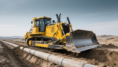 How do GPS-tracked bulldozers improve accuracy and reduce rework on pipeline right-of-way projects?