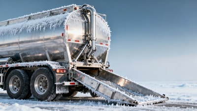 Bulk trailer unloading time spikes when ambient temperature drops below 5°C