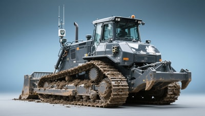 How do GPS tracking systems on bulldozers integrate with fleet management platforms in real time?