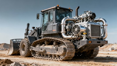 Dozer truck hydraulic flow demand often exceeds standard auxiliary circuit capacity