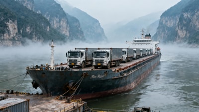 Yichang Yidu MSA Issues Orange Fog Warning, Roll-on/Roll-off Vessel Transit Suspended at Three Gorges