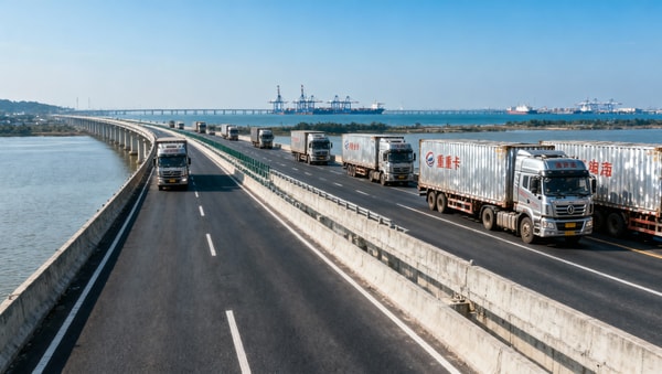 Pinglu Canal Bridges Completed: Boosts SW China Heavy-Truck Export via Beibu Gulf