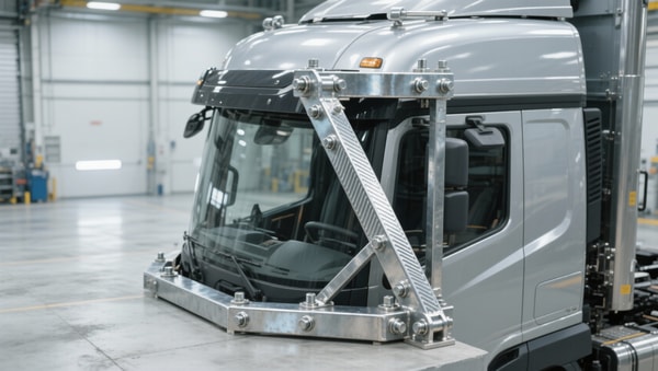 Truck accessory brackets bolted to cab corners—how vibration fatigue shows up in year two