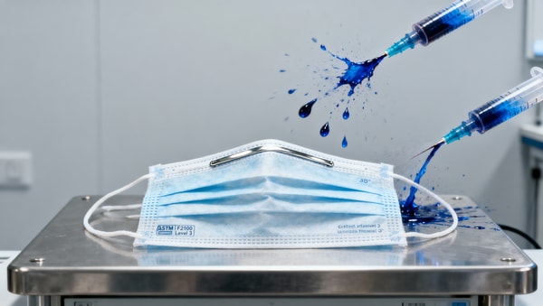Surgical masks labeled ASTM F2100 Level 3—but do they pass real-world splash resistance testing?