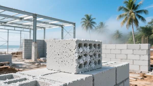 Autoclaved aerated concrete blocks in humid climates: Is efflorescence inevitable — or avoidable?