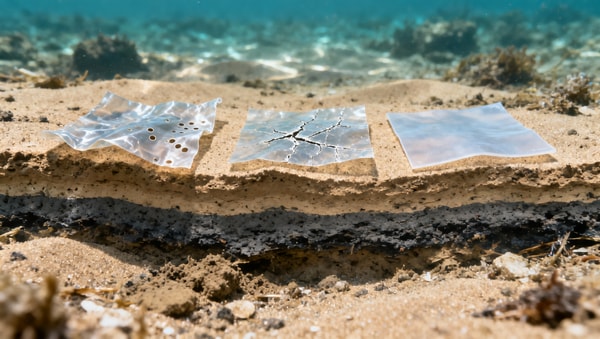 Biodegradable polymers labeled 'marine-safe'—what lab tests miss about sediment breakdown