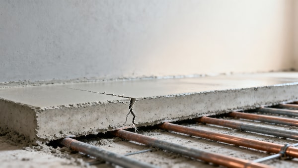 Self leveling concrete compound cracks under floor heating—thermal expansion overlooked?