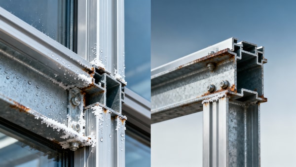 Unitized curtain wall systems installed without thermal break verification — what fails first?