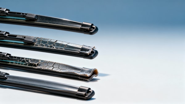 Wiper blade rubber compounds degrade differently in UV vs. cold climates