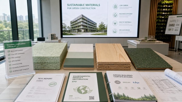 Eco-friendly building materials can raise compliance questions early