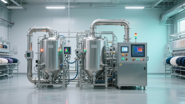 Which textile manufacturing automation technology delivers ROI within 14 months for dyeing and finishing lines?