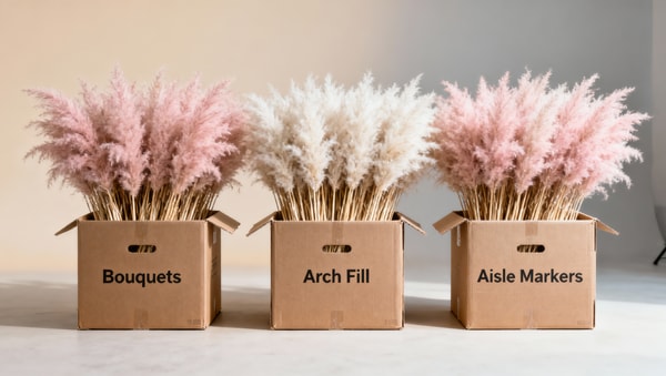 How Many Stems per Box Should You Order for Wholesale Pampas Grass for Weddings?
