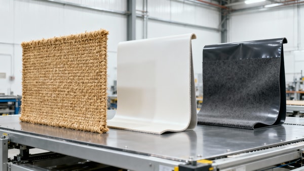 Sisal rug backing types compared: Jute vs. latex vs. PVC — which fails first under high-traffic retail floors?