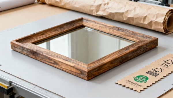 Rustic wood framed mirror: Why grain pattern and finish matter more than frame width
