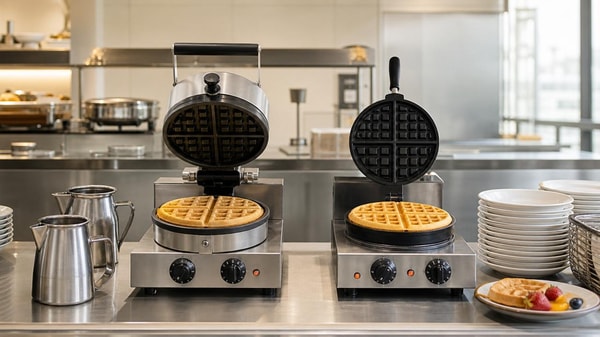 Commercial waffle makers: flip or fixed plate for busy breakfast service