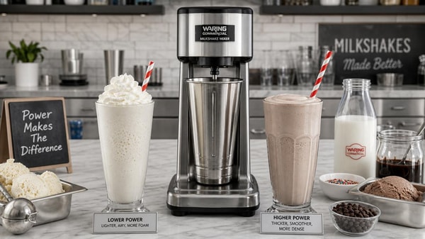 Commercial milkshake mixers: when motor power changes drink texture