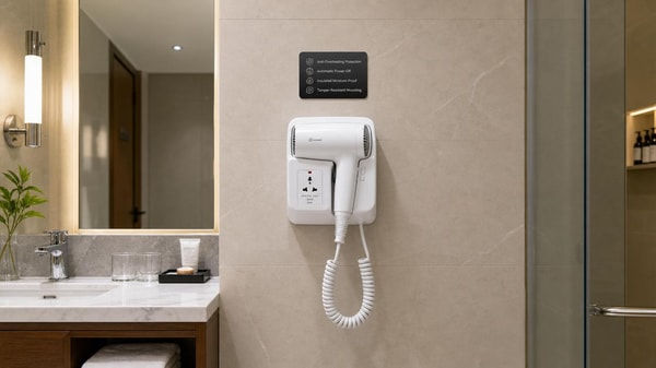 Hotel hair dryers wall mounted: safety features worth checking
