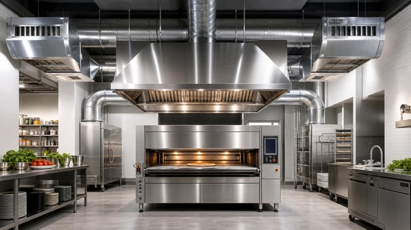 Commercial pizza ovens that save labor may cost more to vent