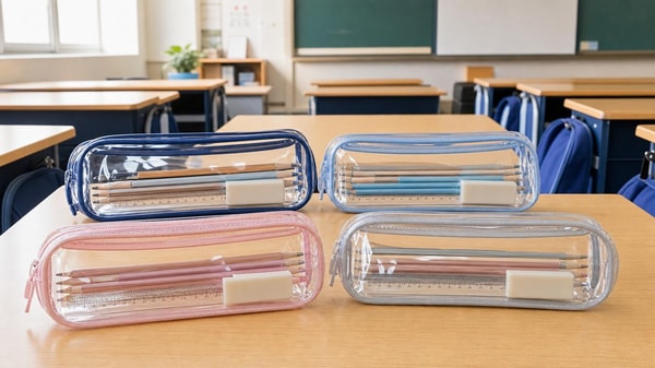 Clear pencil cases that last longer in busy school settings