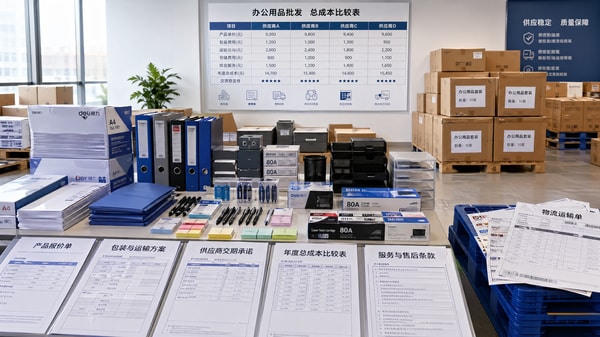How to compare office supplies wholesale vendors by total cost
