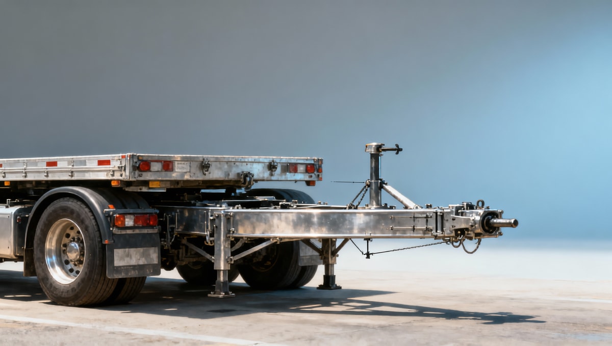 Low bed trailer gooseneck geometry affects turning radius more than axle count
