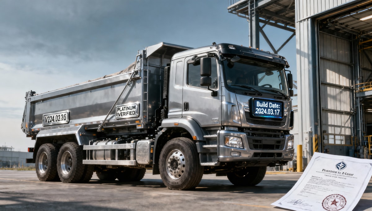 Dump truck manufacturer transparency — where to find real production dates (not just model years)