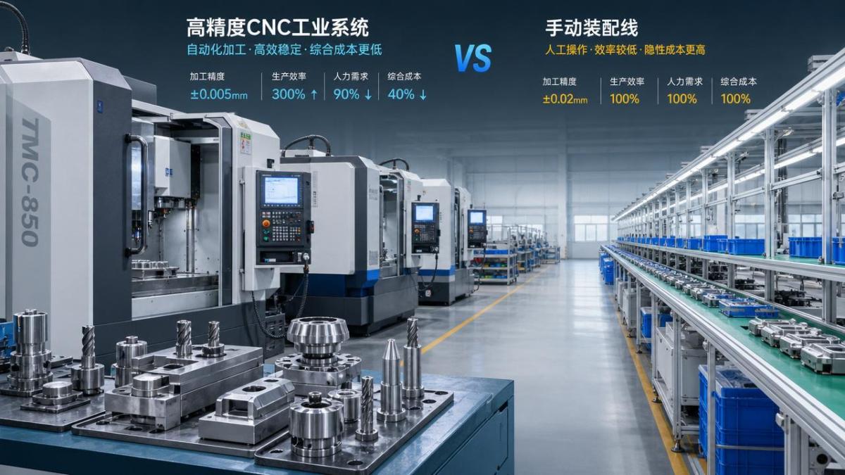 CNC industrial systems or manual lines: where costs shift