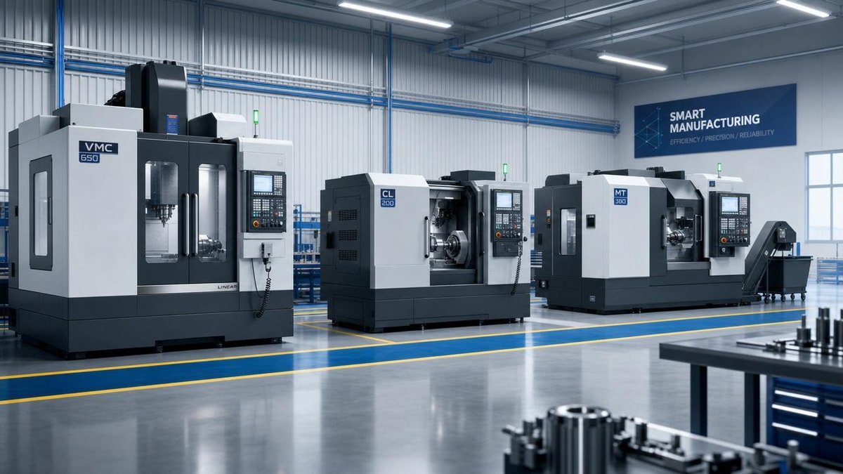 CNC industrial machines that fit low-space factory layouts