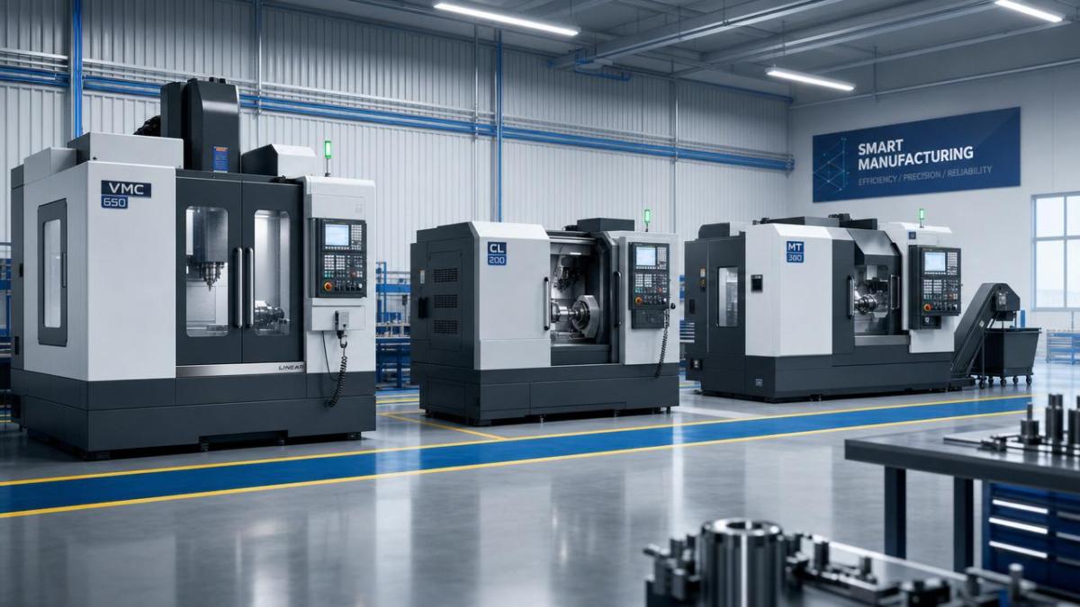 CNC industrial machines that fit low-space factory layouts