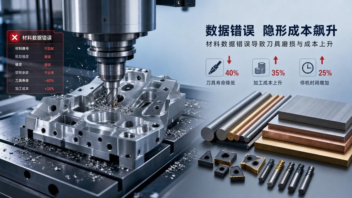 CNC metal cutting costs rise fast when material data is wrong