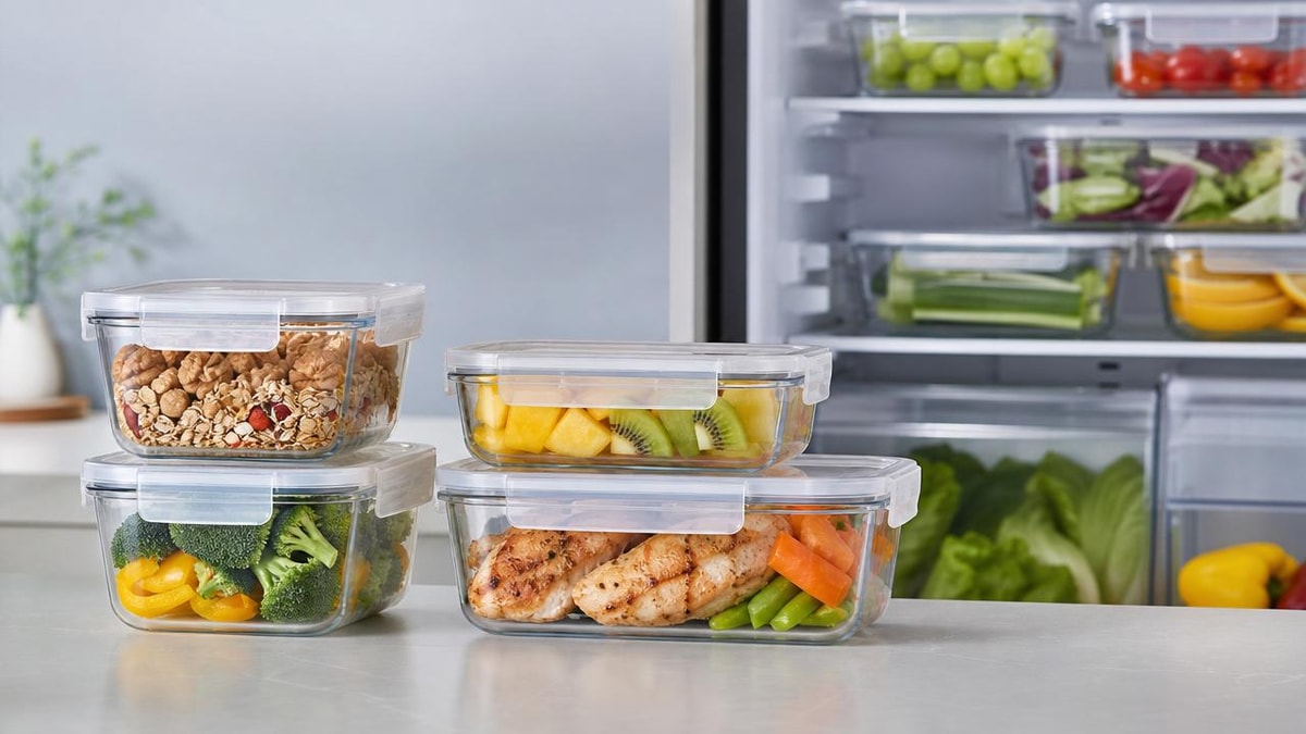 Glass storage container for kitchen: what size gets used most?