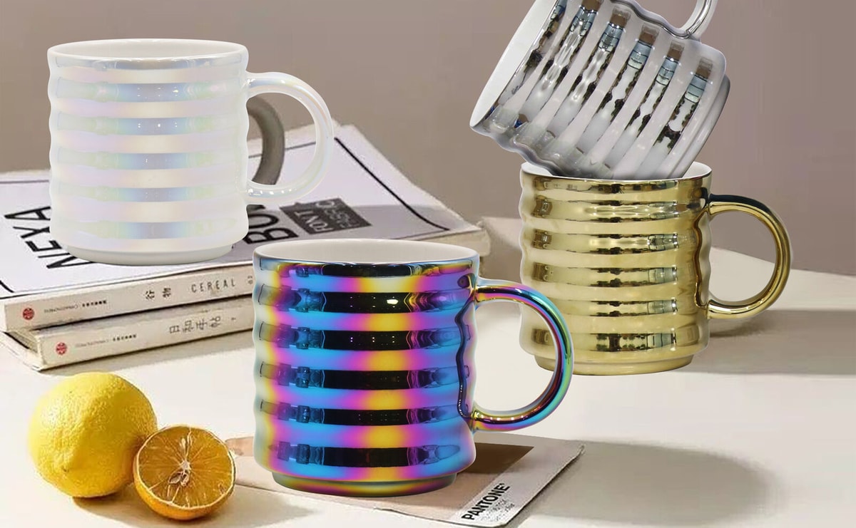 Electroplated cup，Electroplated Ceramic Coffee Mug