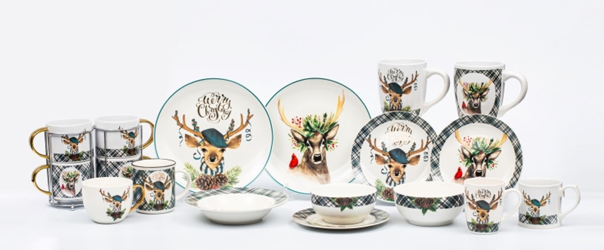 Christmas Deer Dinnerware Sets