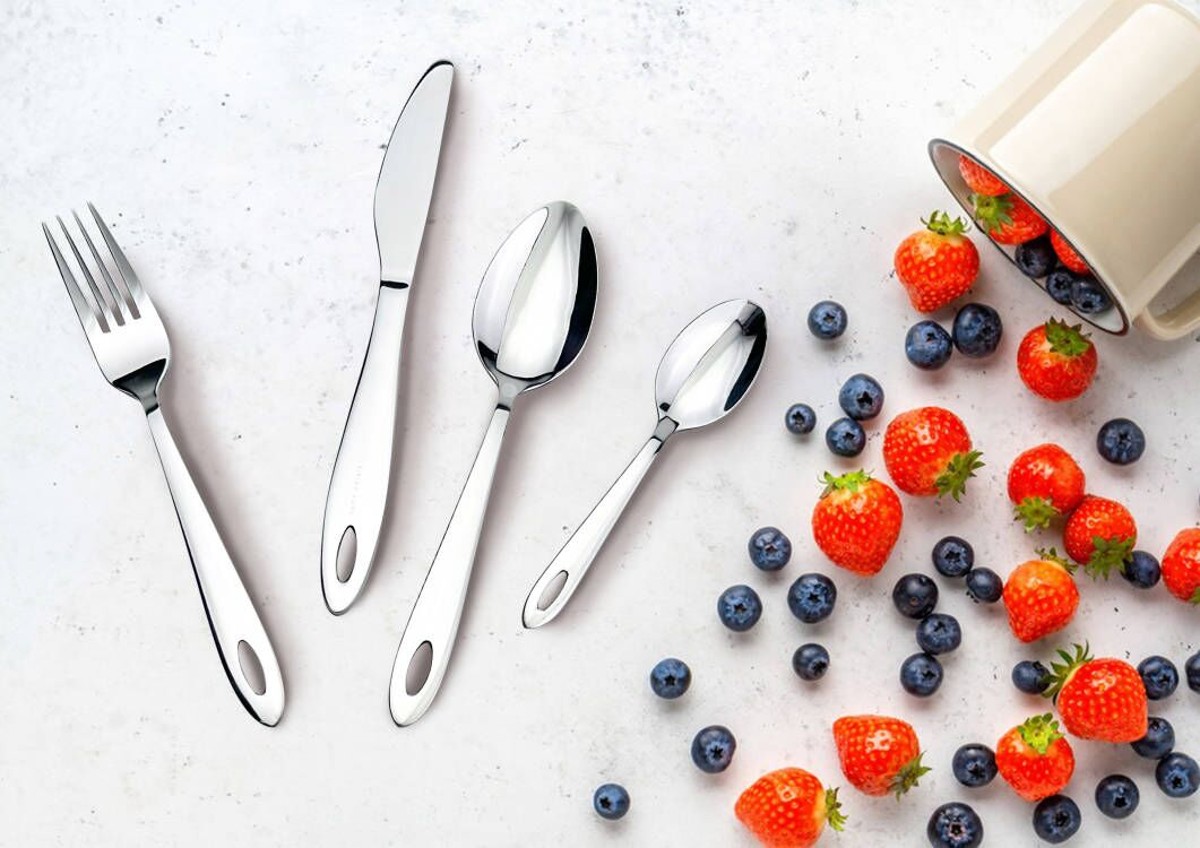 Premium Food Grade Stainless Steel Cutlery Set, Durable Metal Silverware Flatware, Mirror Finish & Dishwasher Safe, Use for Home, Restaurant