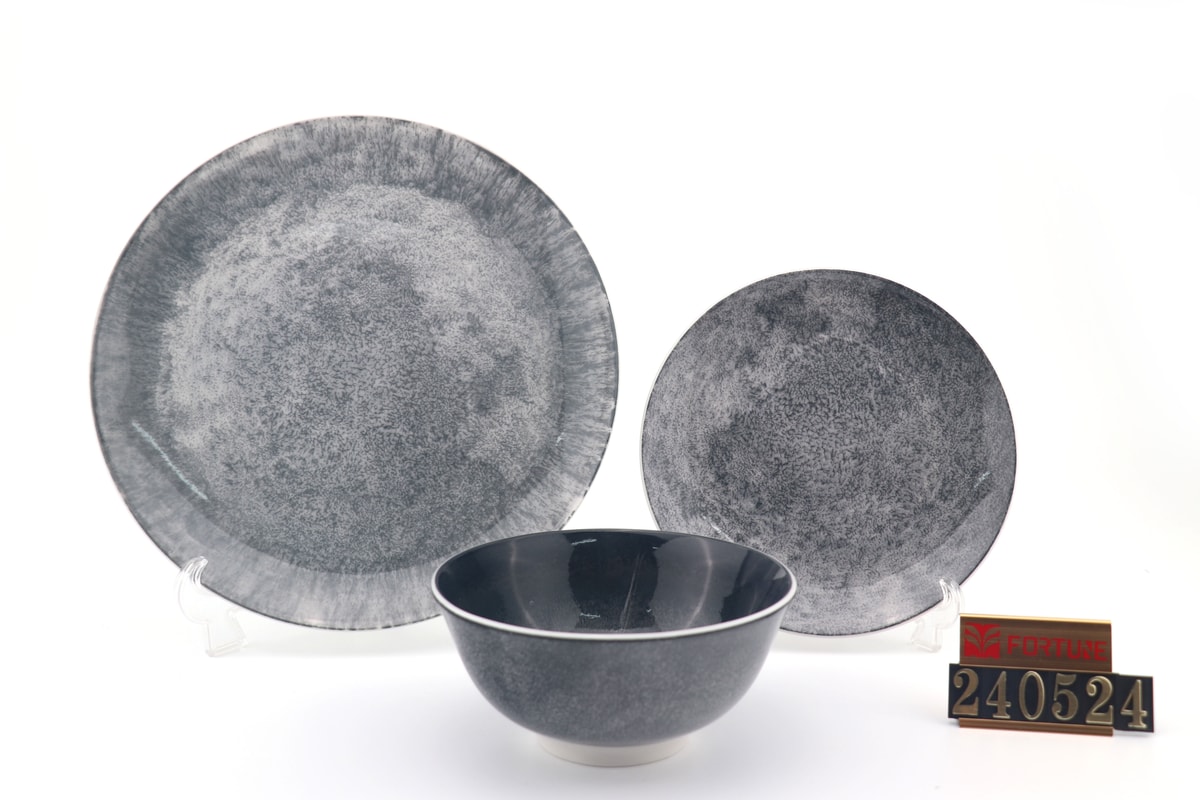 Modern Ceramic Tableware, Kiln Glaze Porcelain Dinnerware Set, Bowl/Plate