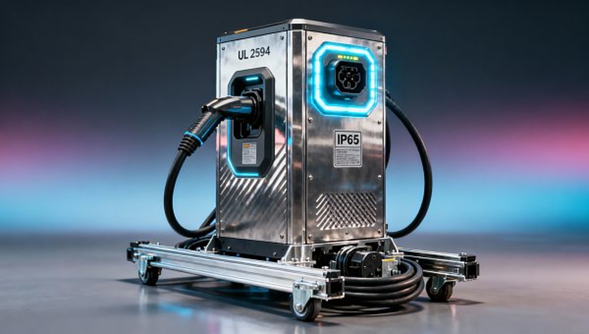 EV charging stations portable solutions: how UL 2594 certification changes safety planning for temporary construction site EV fleets