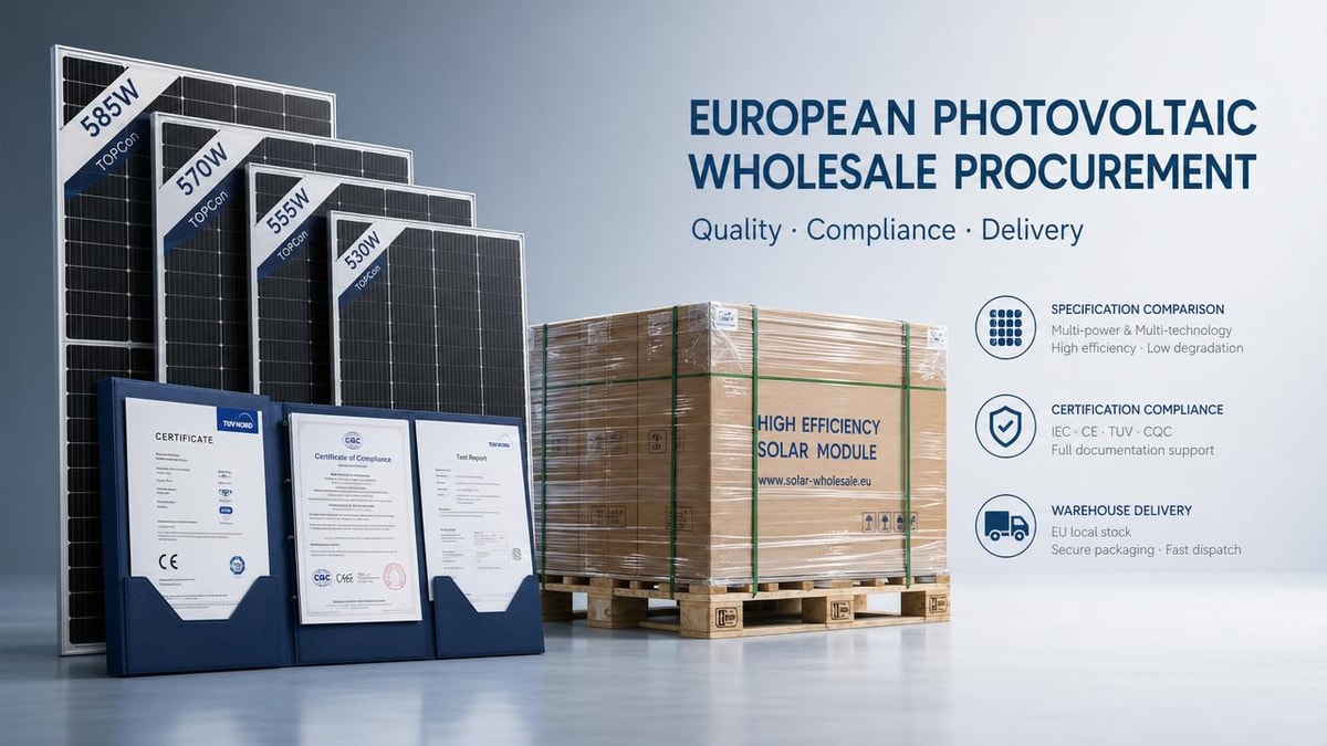 How to Compare Solar Panels Wholesale Offers in Europe