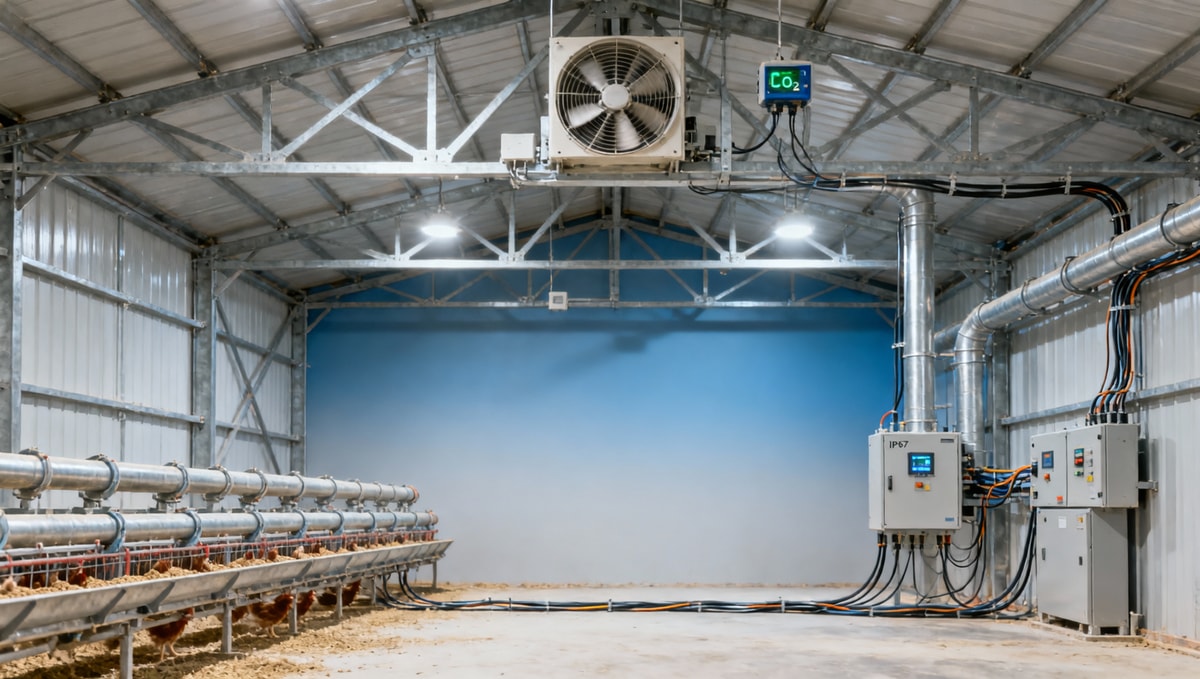 Can automated farming solutions integrate with existing ventilation and feeding hardware on legacy poultry farms