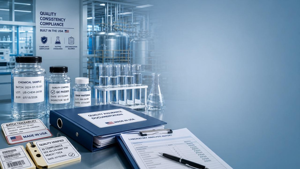 Chemical Quality Standards for USA Manufacturers: What to Verify First