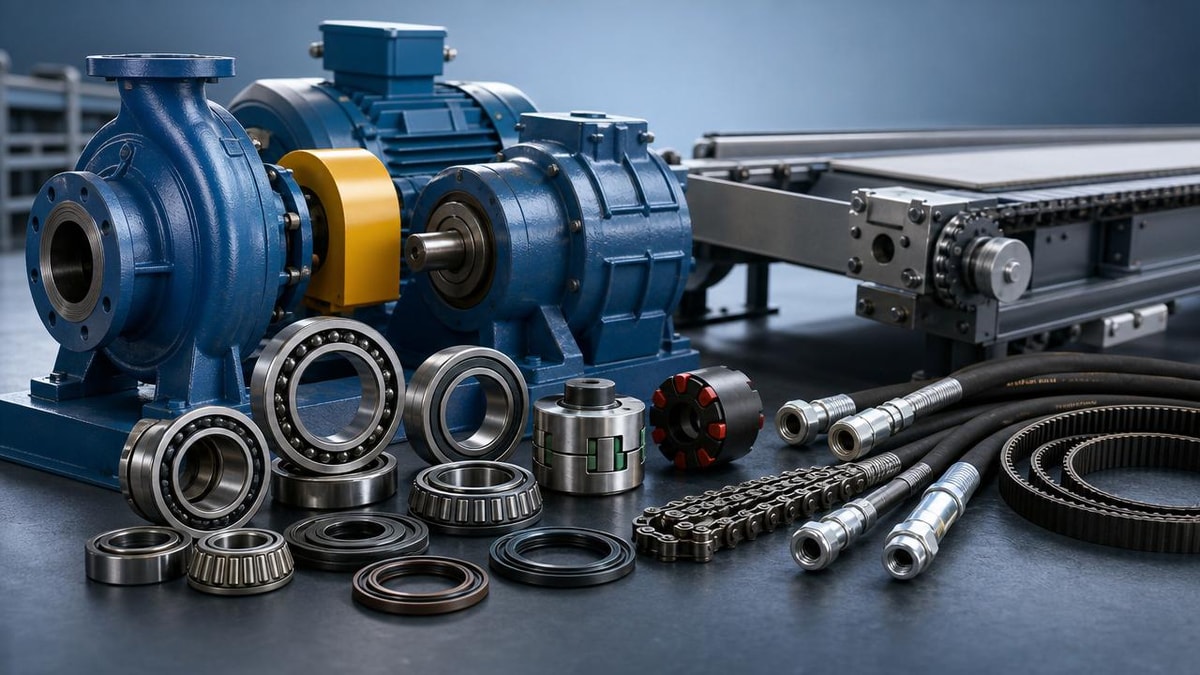 Machinery parts for industrial equipment with the highest failure rates