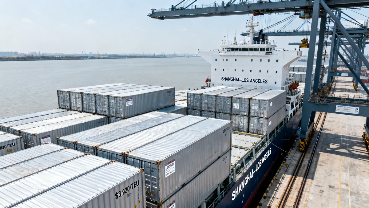 SCFI Rises Again: Shanghai–LA Rate Hits $3,920/TEU