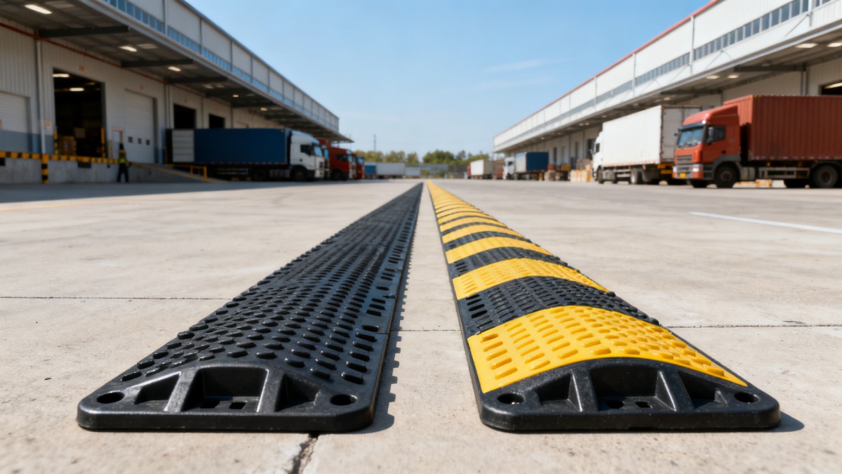 Plastic speed bumps or rubber: which lasts longer outdoors
