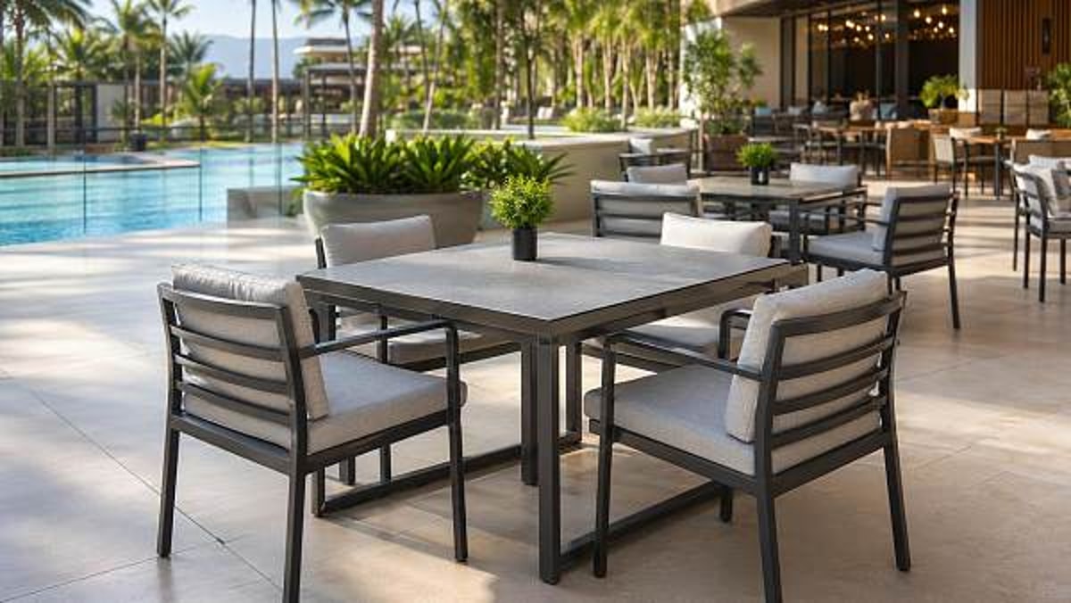 What makes hotel outdoor furniture easier to maintain