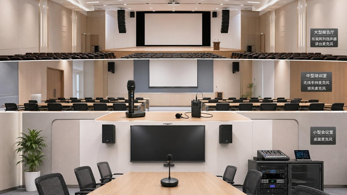 How to compare microphone systems for different room sizes