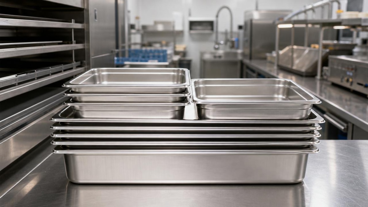 Stainless steel GN pans with reinforced corners last longer in busy kitchens