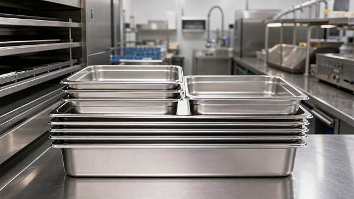 Stainless steel GN pans with reinforced corners last longer in busy kitchens