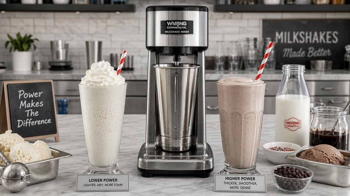 Commercial milkshake mixers: when motor power changes drink texture