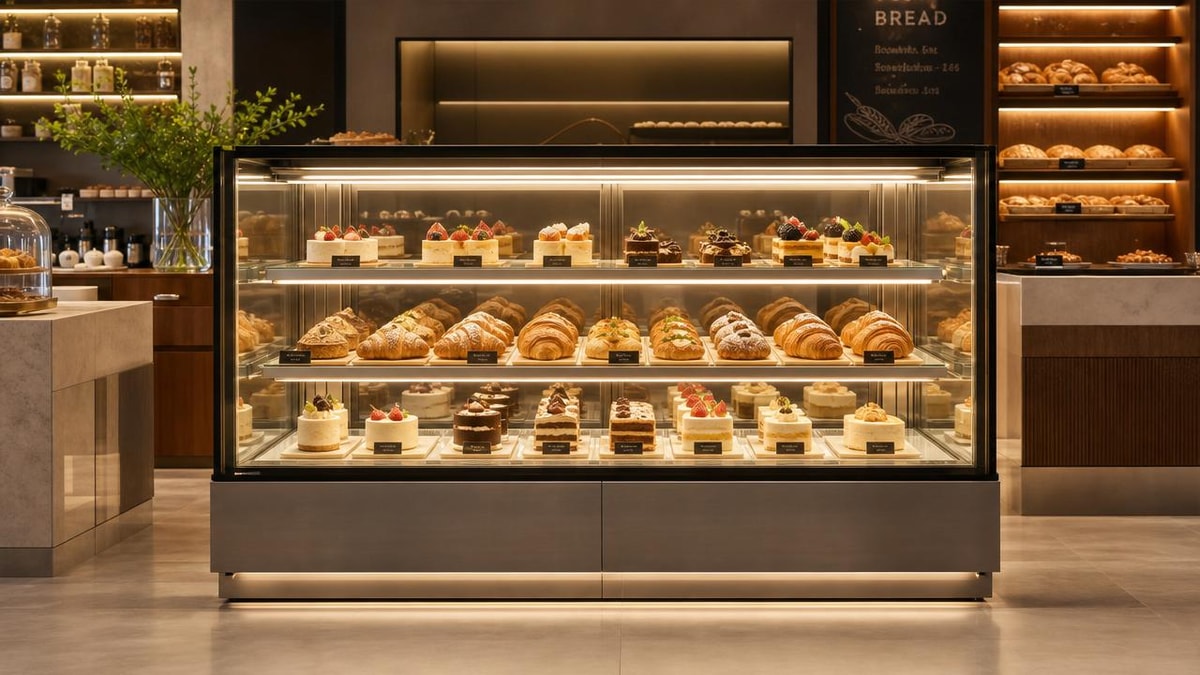 Bakery display cases: glass fogging, lighting, and product appeal